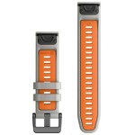 Quickfit 22 mm band Gray/Orange Silicone