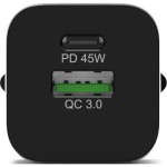 GaN nabíječ. USB-C/USB-A 45W PORTCONNECT