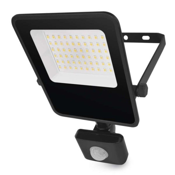LED reflektor VISIO s pohybovým čidlem, 30 W, černý, neutrální bílá
