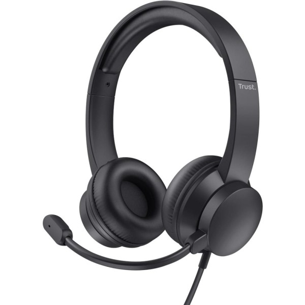 HS-201 wired headset Black TRUST