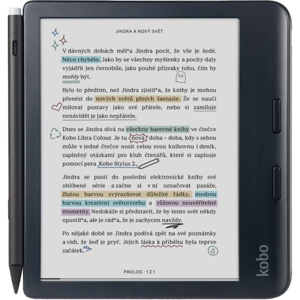Libra Colour Black Bundle + Stylus KOBO