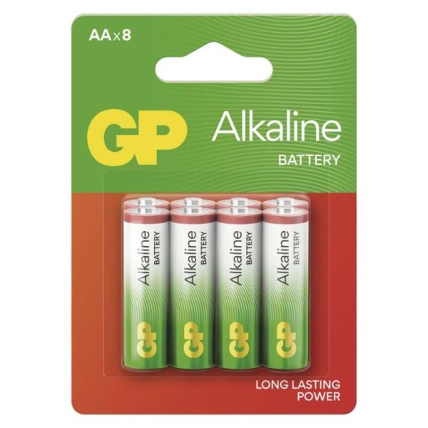 Alkalická baterie GP Alkaline AA (LR6), 8 ks