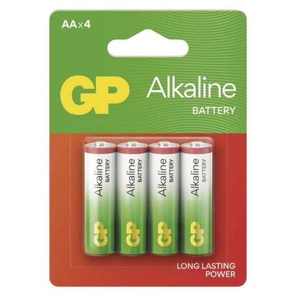 Alkalická baterie GP Alkaline AA (LR6), 4 ks