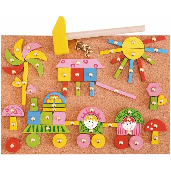 102191101 Deska s přib.tvary-růžo. WOODY