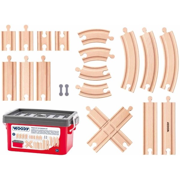 102192108 Set kolejí 20ks WOODY