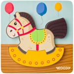 102191366 Puzzle Baby - koník hou. WOODY