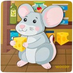 102191365 Puzzle Baby - myška WOODY