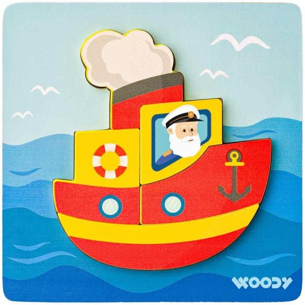 102191361 Puzzle Baby - lodička WOODY