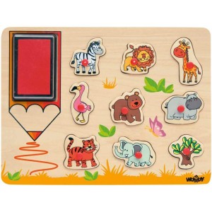 102191185 Razítka Exotická zvířata WOODY