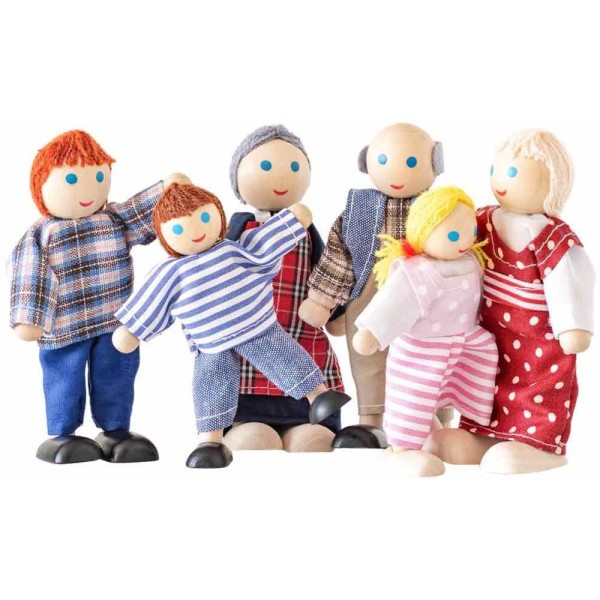102190620 Panenky do domečku, 6 ks WOODY