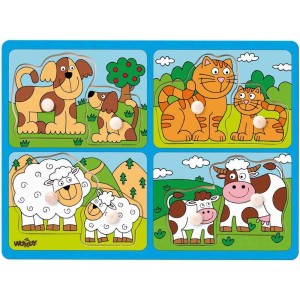 102191913 Puzzle-domácí zvířata WOODY