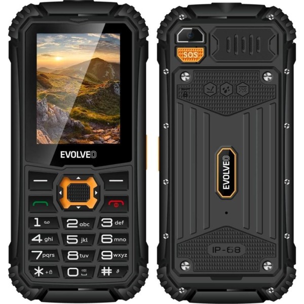 StrongPhone Q1 DS černo-oranžový EVOLVEO