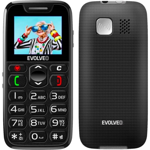 EasyPhone s nab. stojánkem černý EVOLVEO