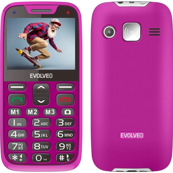 EasyPhone XR s nab.stoj. růžový EVOLVEO