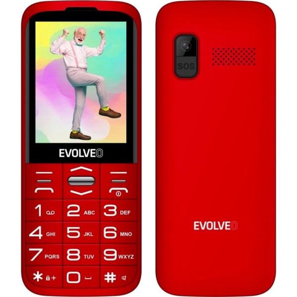 EasyPhone XO s nab.stoj. červený EVOLVEO