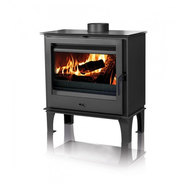 TIM SISTEM, kamna na dřevo TS-S, 8 kW, vývod 120 mm, černá