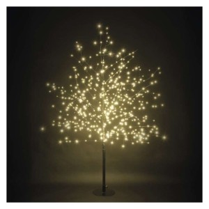 LED svítící stromek, 120 cm, venkovní i vnitřní, teplá bílá, časovač