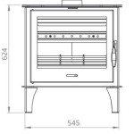 TIM SISTEM, kamna na dřevo TS-S, 8 kW, vývod 120 mm, černá