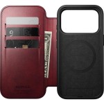 Modern Leather Folio iP17 Pro Burgundy