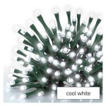 LED vánoční řetěz, 18 m, venkovní i vnitřní, studená bílá, programy, časovač