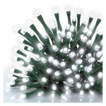 LED vánoční řetěz, 50 m, venkovní i vnitřní, studená bílá, programy, časovač