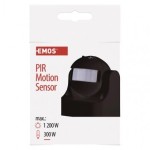PIR senzor (pohybové čidlo) IP44 1200W, černý