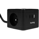 12W 2x z.2xUSB-C,1xUSB,1.4m černá HUSLOG