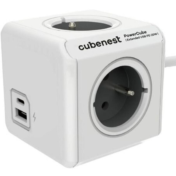 PowerCube Extended USB šedá 3m CUBENEST
