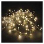 LED girlanda – perly, 1,2 m, 3x AA, vnitřní, teplá bílá, časovač