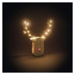 LED dekorace dřevěná – sob, 16 cm, 2x AAA, vnitřní, teplá bílá, časovač,12 ks, display box