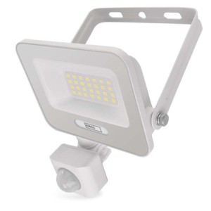 LED reflektor GLARO s pohybovým čidlem, 20 W, bílý, IP54, 2000 lm, neutrální bílá