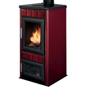 Alfa Plam LARA*A krbová kamna, červená, horní, průměr, 120 mm, 8 kW