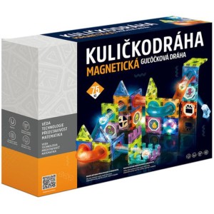 Kuličkodráha magnetická se světlem 75ks