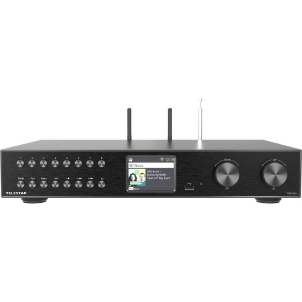 TOP500 Hi-Fi tuner rádio černá TELESTAR