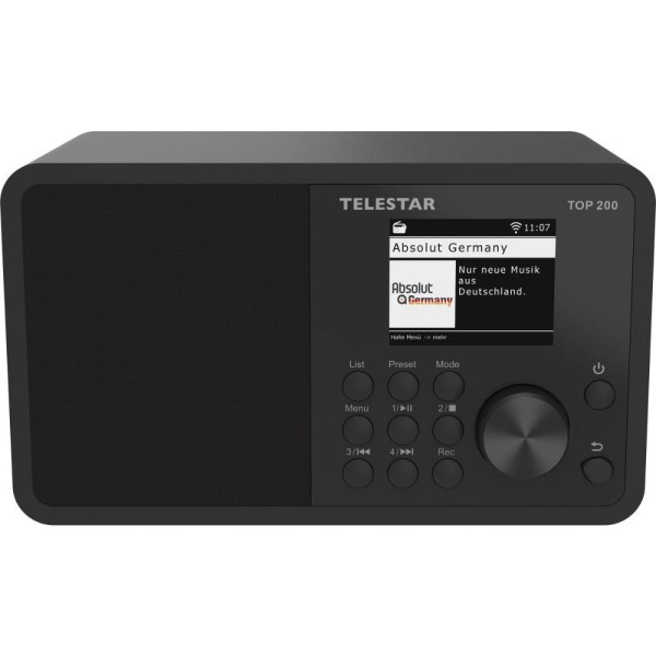 TOP200 internetové rádio černá TELESTAR