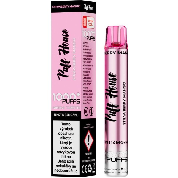 E-CIGAR 1000+ STRAW/MANGO ICE PUFF HOUSE