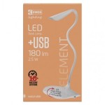 LED stolní lampa D08 s USB, bílá
