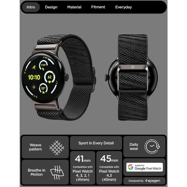 Lite Fit X Black Google Pixel 4/3 45mm