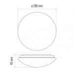 LED přisazené svítidlo Cori, kruhové bílé 12W teplá b., IP44
