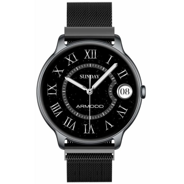 Slim s kovovým řemínkem Černá ARMODD