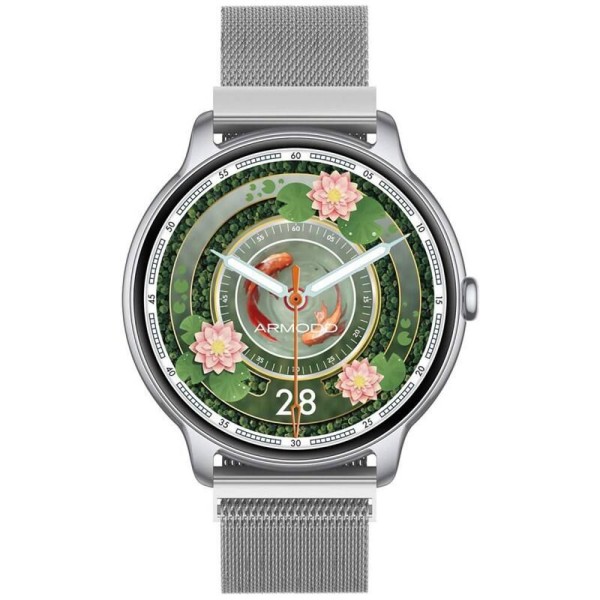 Slim s kovovým řemínkem Stříbrná ARMODD