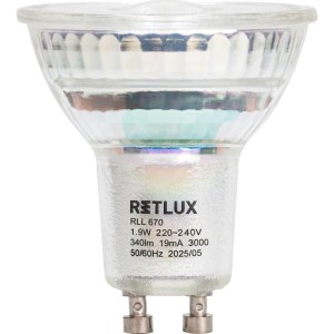 RLL 670 GU10 bulb 1,9W WW A RETLUX