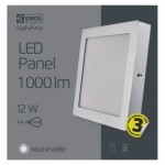 LED panel 170×170, čtvercový přisazený stříbrný, 12W neut.b.