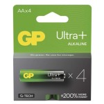 GP alkalická baterie Ultra Plus AA (LR6) 4PP