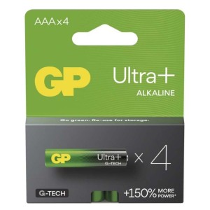 Alkalická baterie GP Ultra Plus AAA (LR03), 4 ks