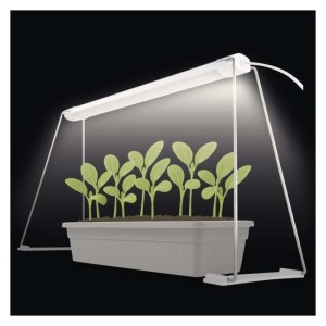 LED GROW pěstební lampa na sazenice 15 W, časovač, bílá