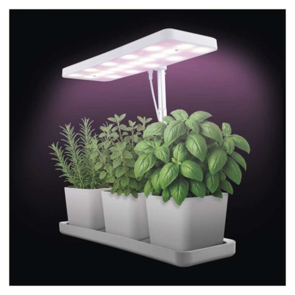 LED GROW pěstební lampa 7 W, časovač, stmívatelná, bílá
