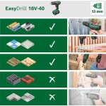 Aku.Vrtačka EasyDrill 18V-40 BOSCH