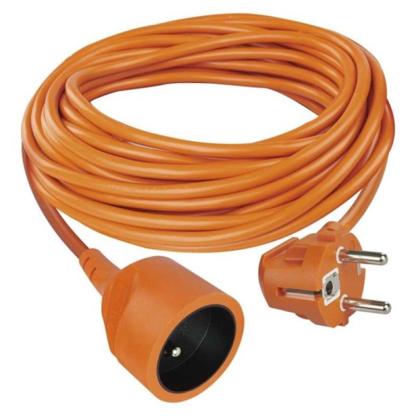 Prodlužovací kabel 10 m / 1 zásuvka / oranžový / PVC / 250 V / 1,5 mm2