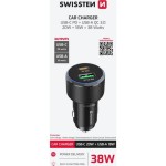 Adaptér USB-C PD + USB-A 38W SWISSTEN